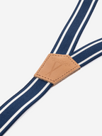 Bretelles mi-larges bleu marine et blanc Les Beaunoises