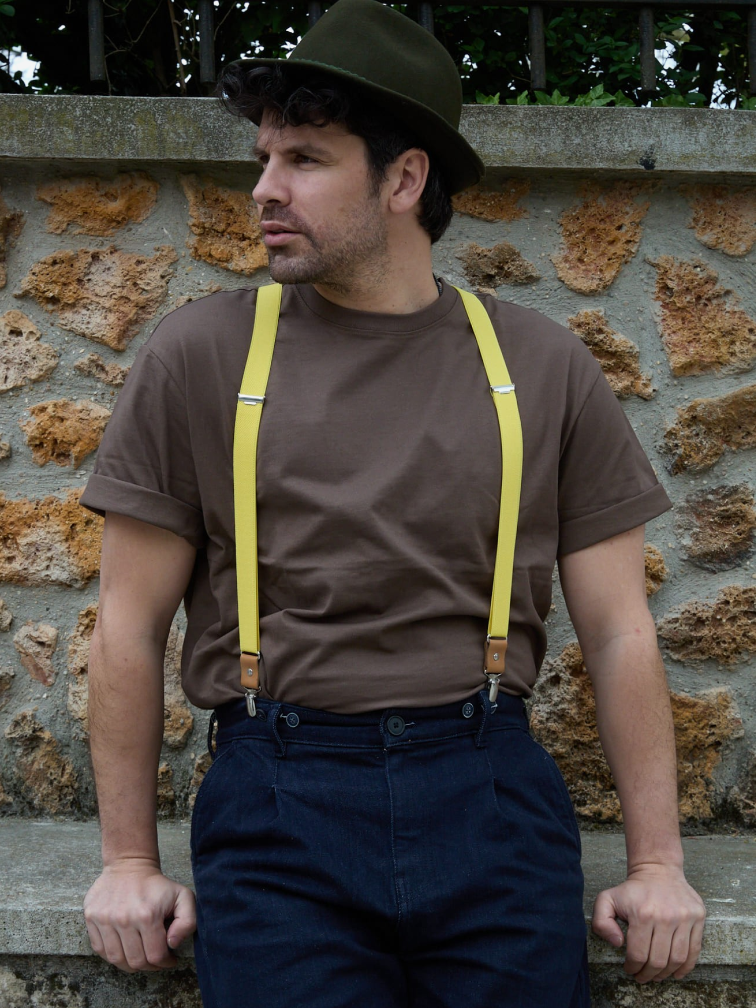 Bretelles mi-larges jaune Les Thionvilloises