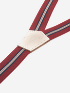 Bretelles mi-larges rouge et beige Les Étretataises
