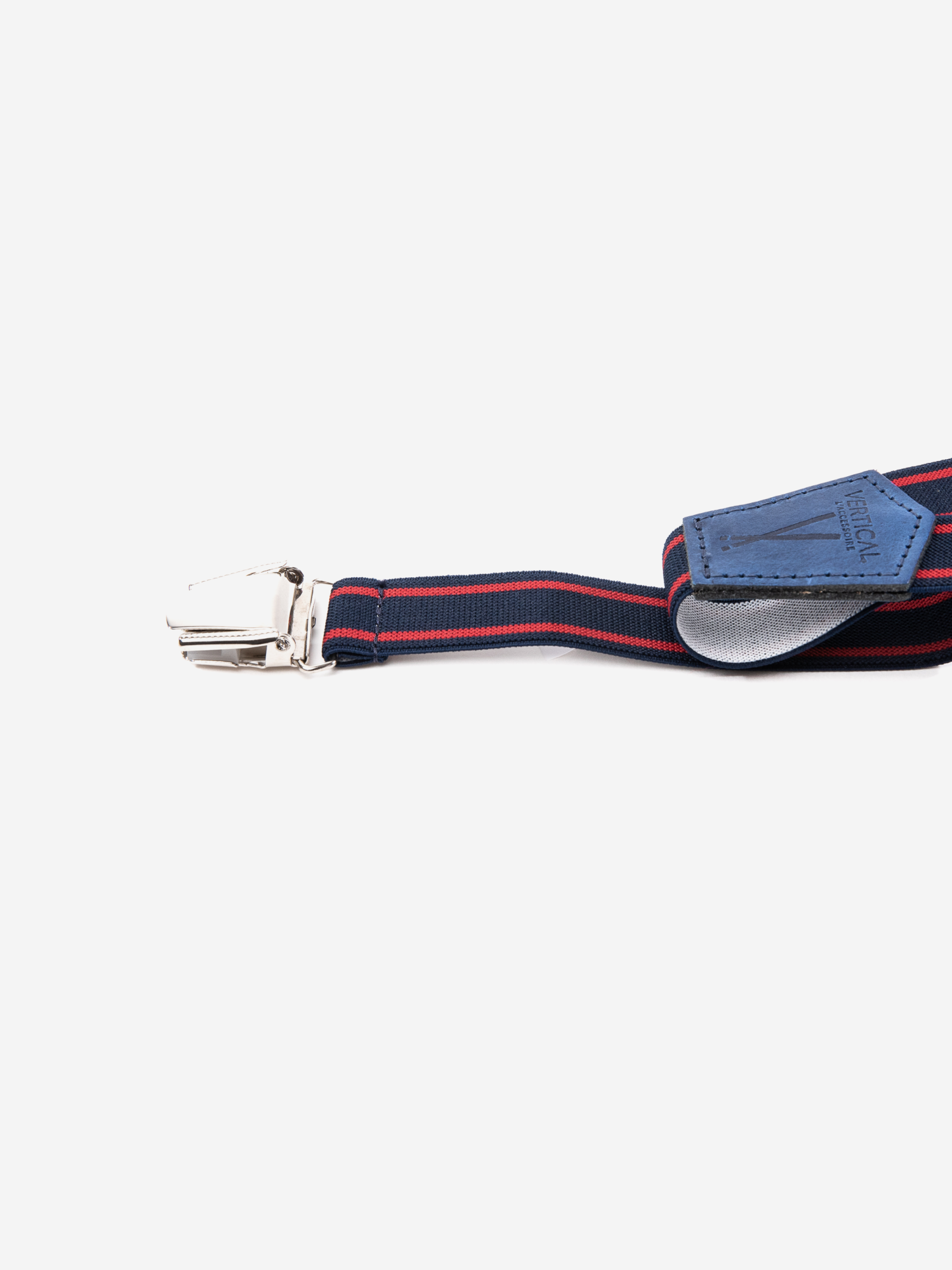 Bretelles mi-larges bleu et rouge Les Castelnauviennes