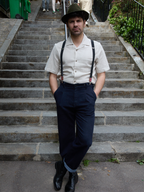 Bretelles mi-larges noir et rouge Les Grenobloises