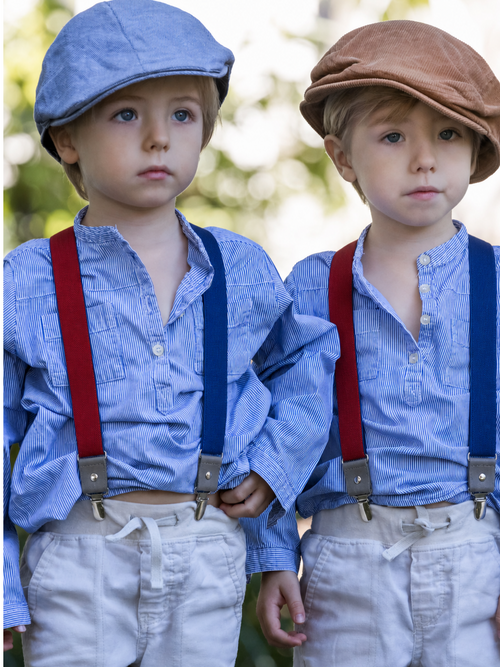 Bretelles enfant rouge et bleu Les petites Parisiennes