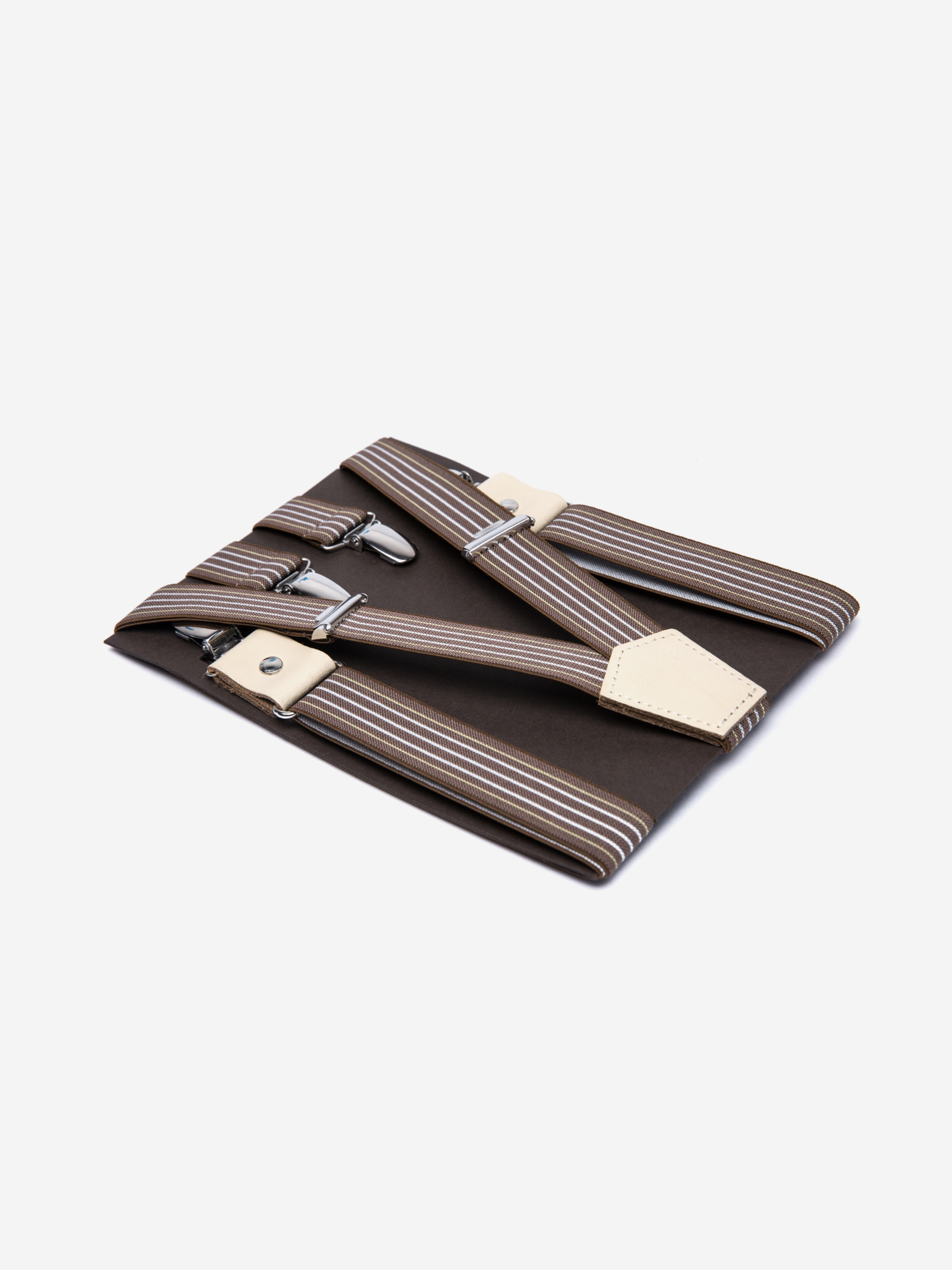 Bretelles mi-larges marron et beige Les Bruneloises