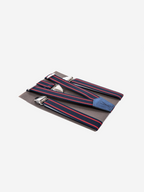 Bretelles mi-larges bleu et rouge Les Castelnauviennes