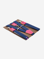 Bretelles mi-larges bleu et rose Les Toulousaines
