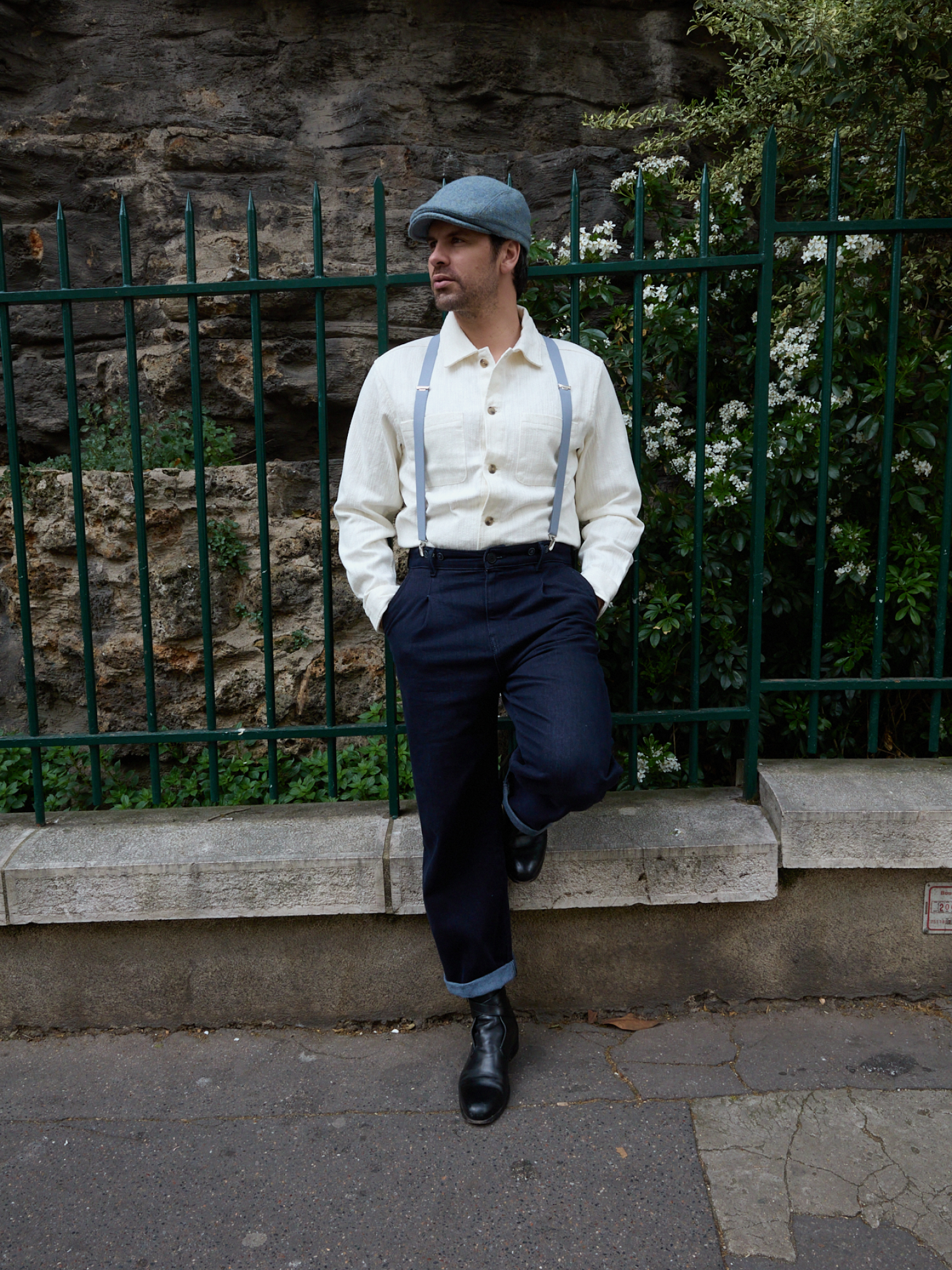 Bretelles mi-larges bleu clair Les Rochelaises