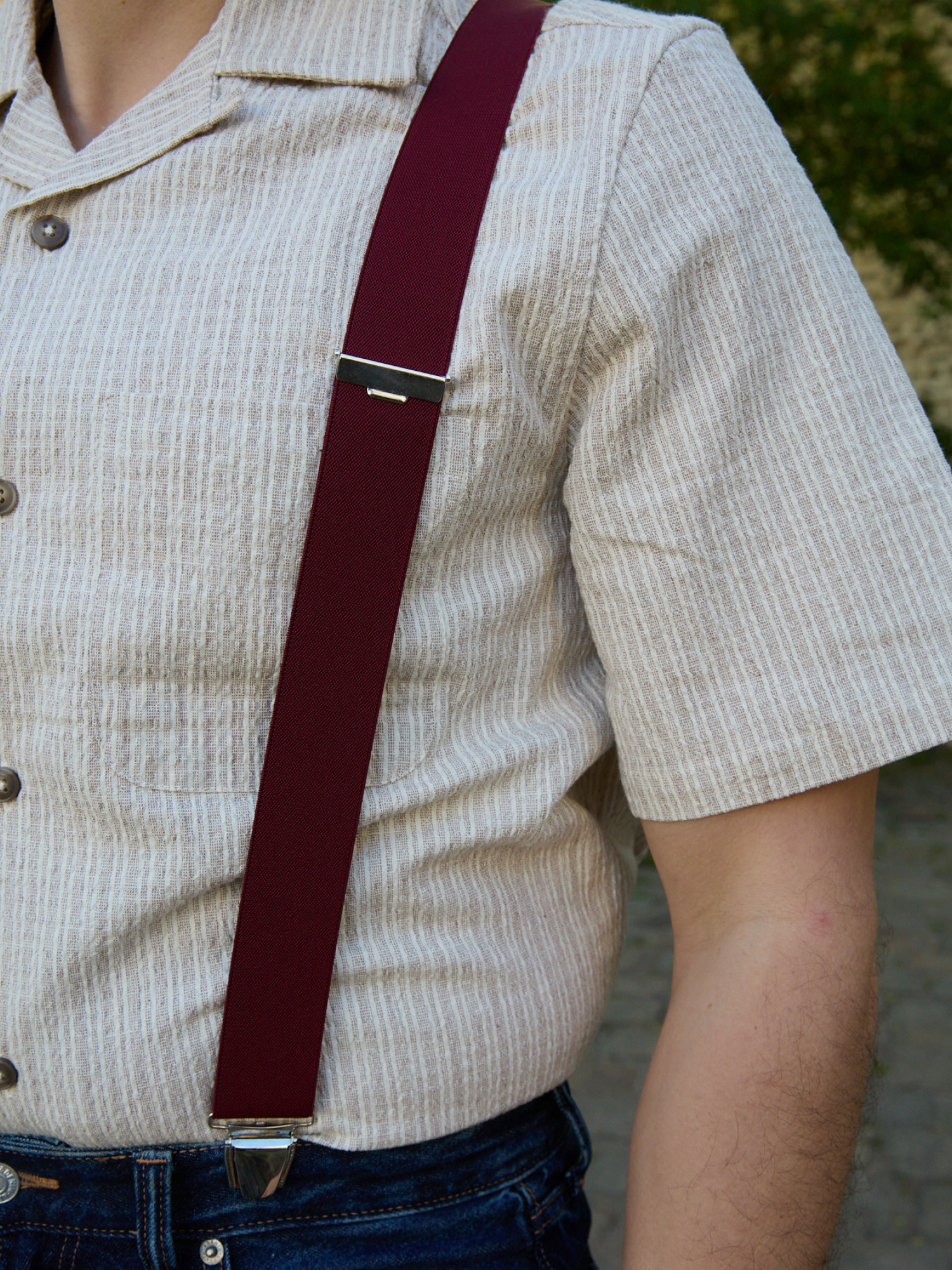 Bretelles mi-larges rouge bordeaux Les Bordelaises