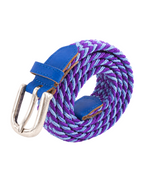 Ceinture tressée fine violet bleu